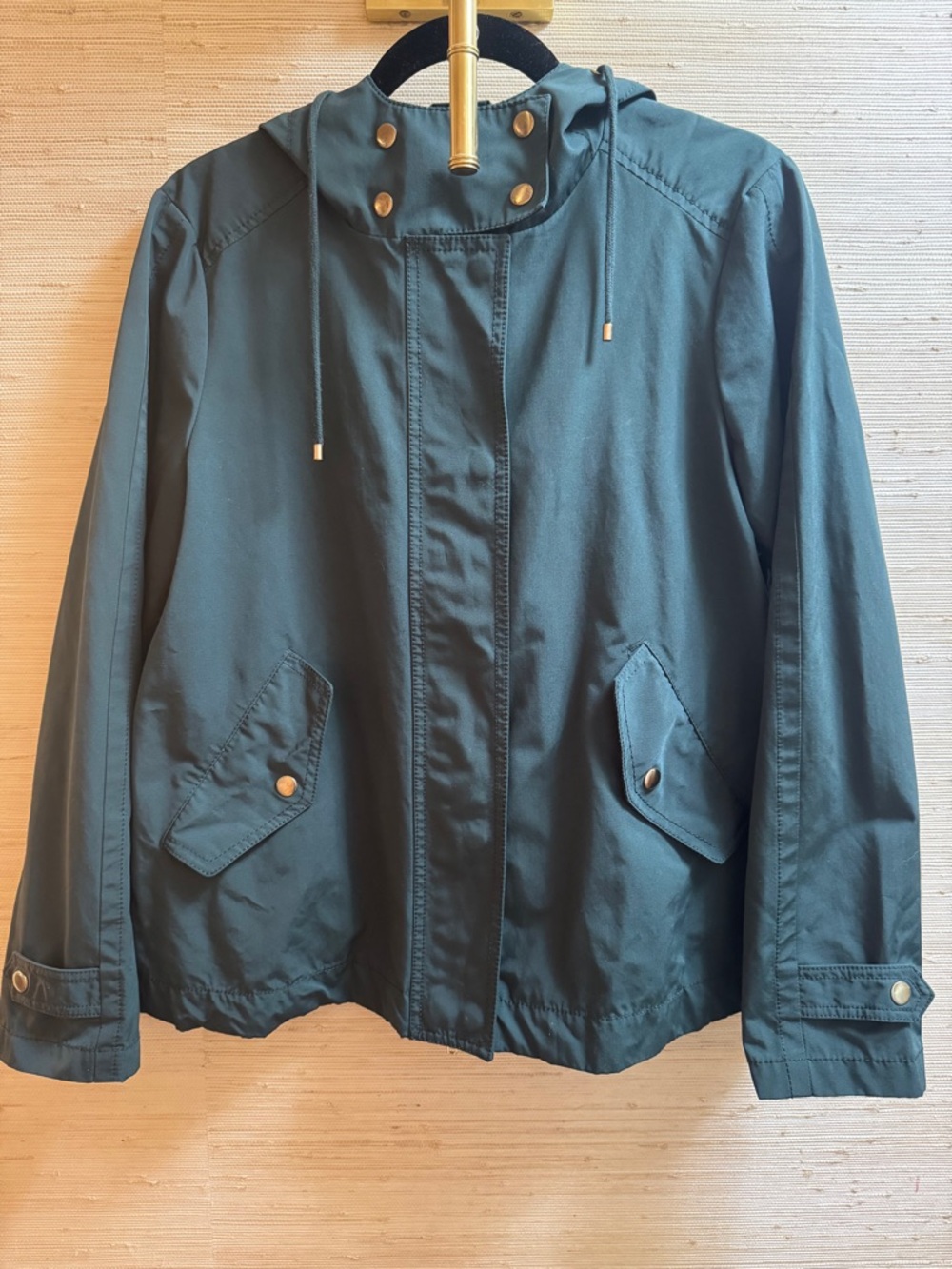 LOFT Dark Green Rain Jacket